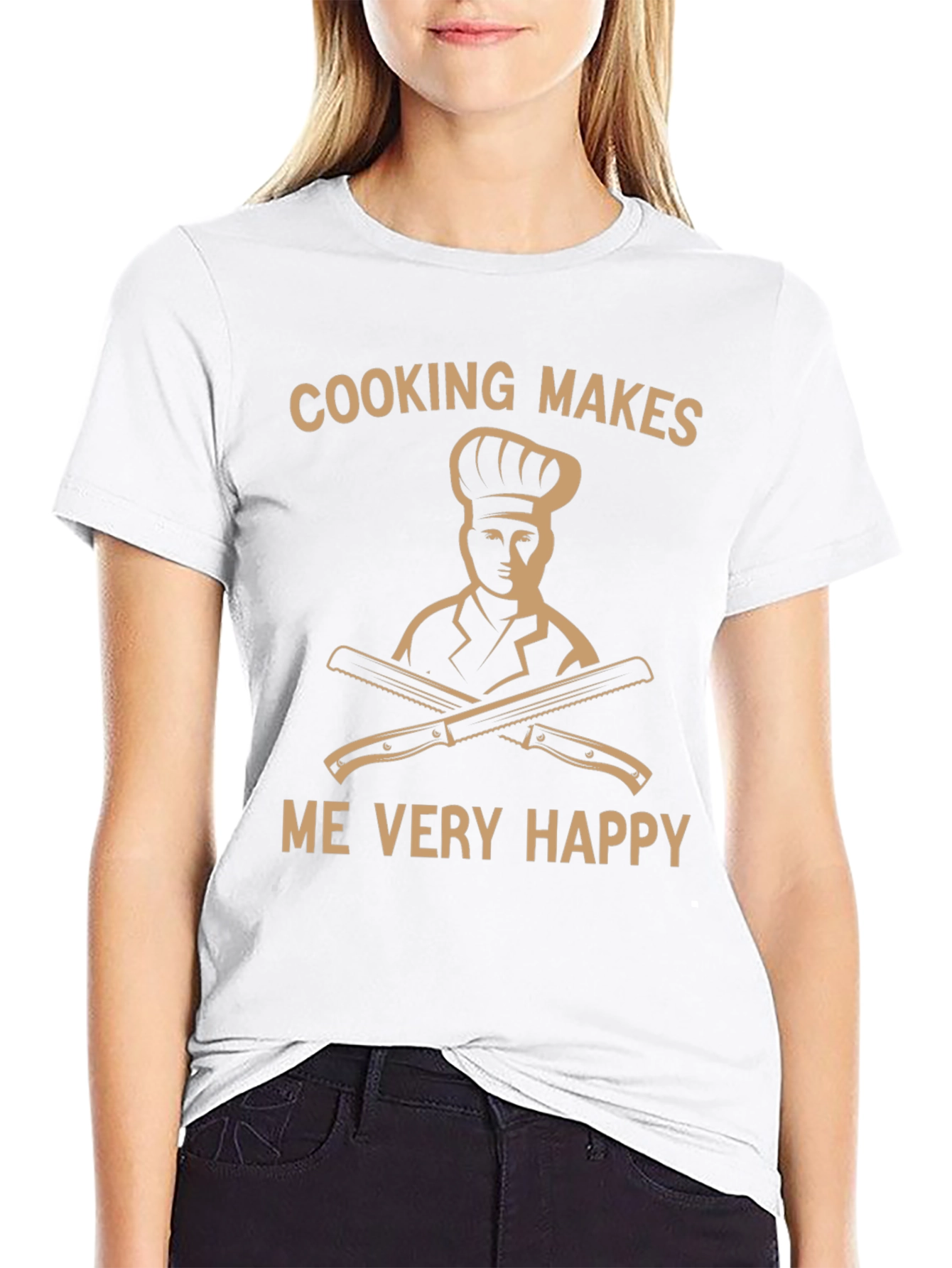 Cooking Makes Me Happy T-Shirt