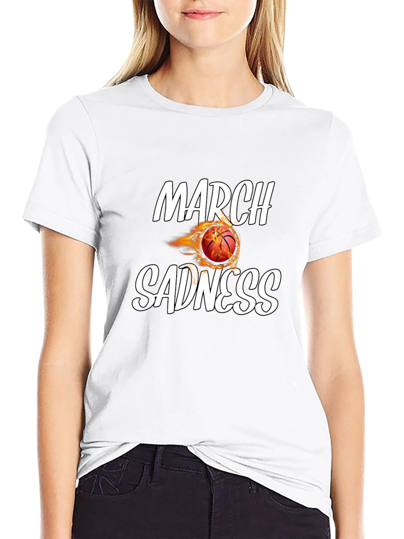March Sadness Basketball Graphic Tee