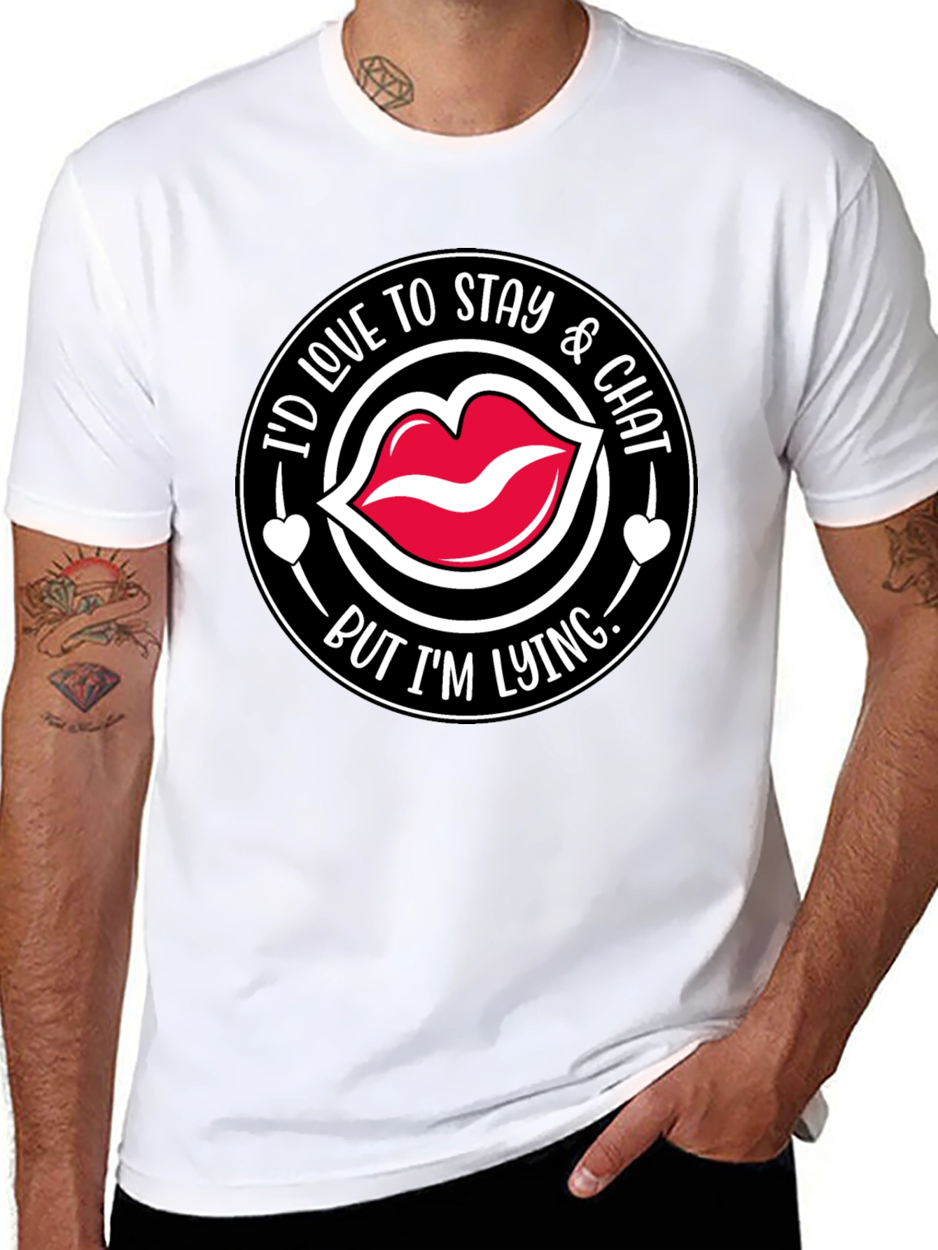 Id Love to Stay & Chat T-Shirt