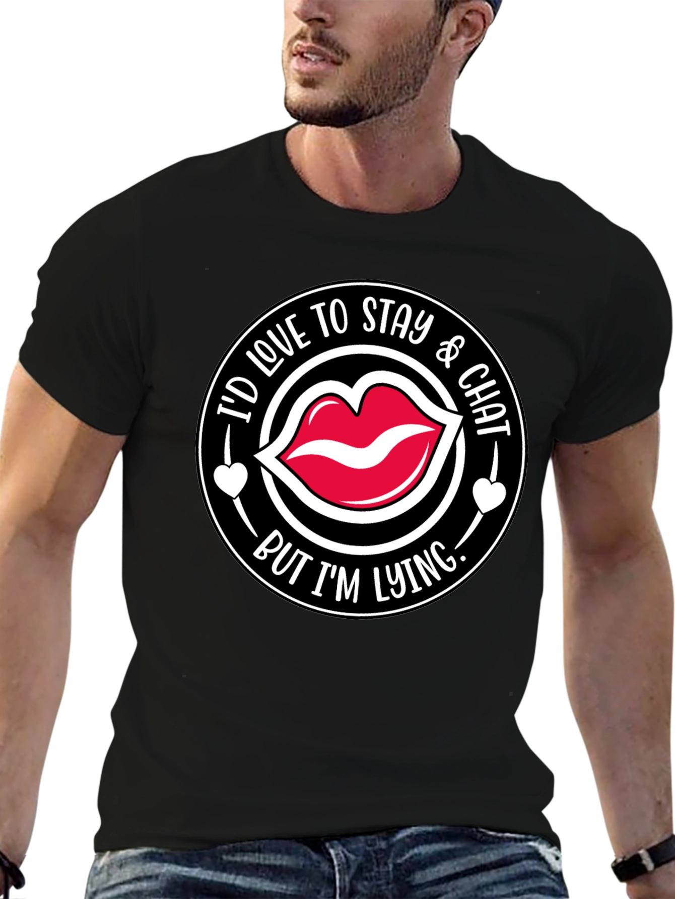 Id Love to Stay & Chat T-Shirt