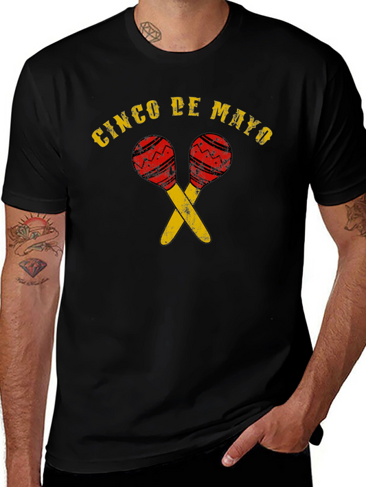 Cinco de Mayo Maracas T-Shirt - Mens Graphic Tee