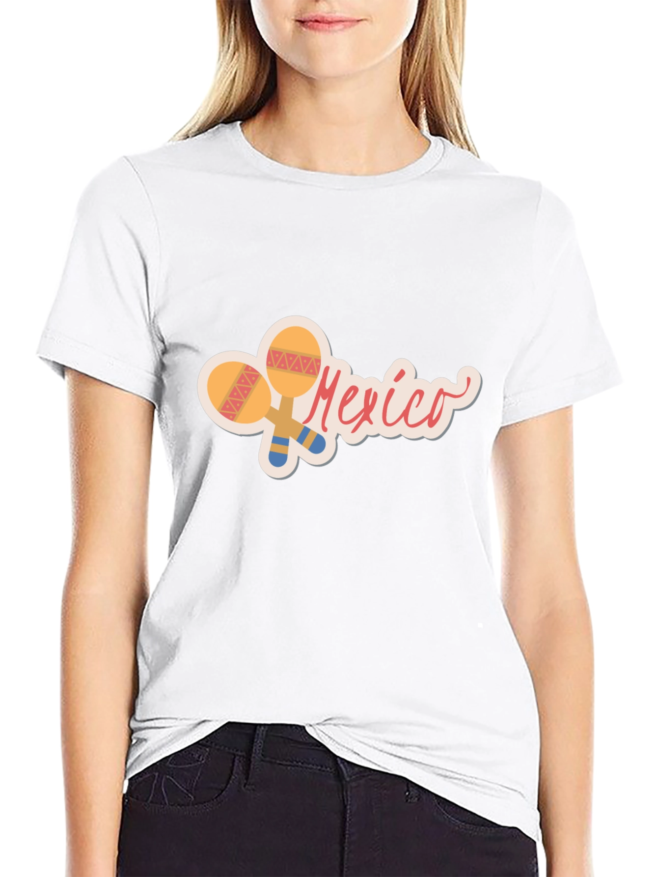 Mexico Maraca Graphic Tee - Black