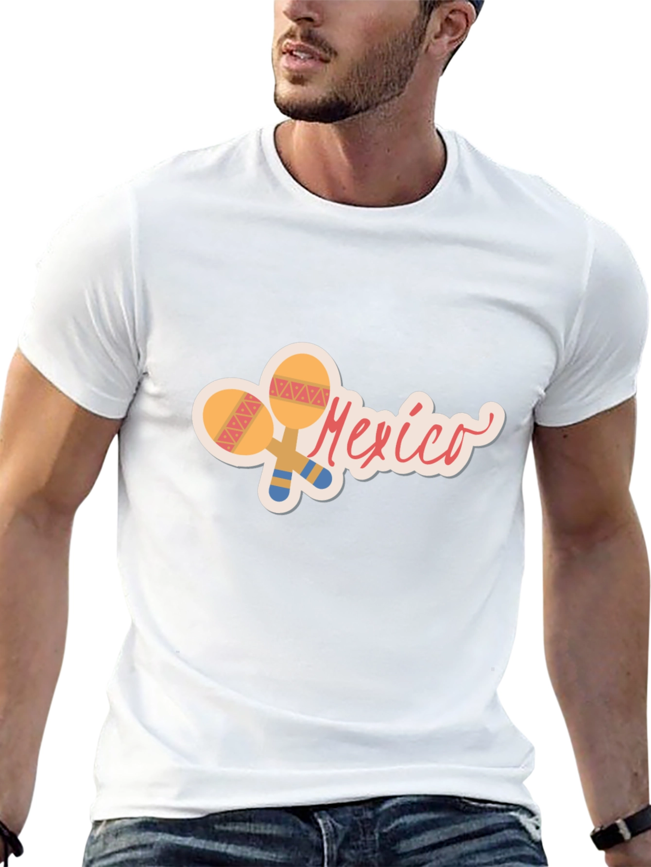 Mexico Maraca Graphic Tee - Black