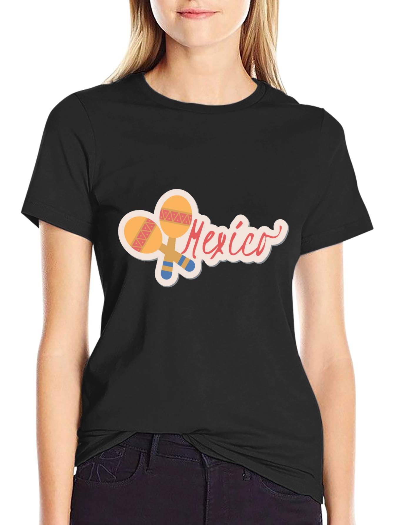 Mexico Maraca Graphic Tee - Black