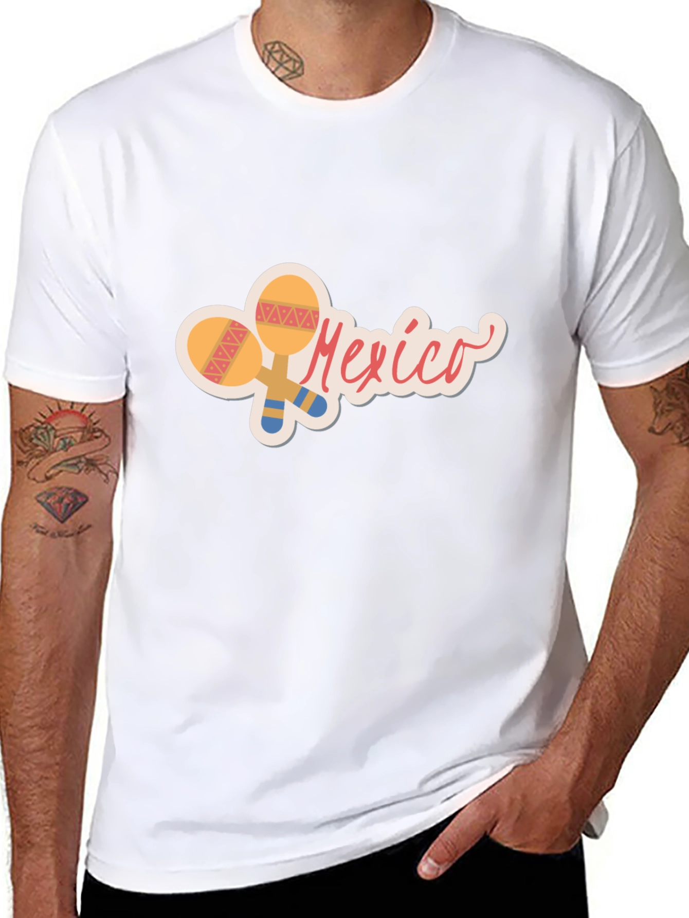 Mexico Maraca Graphic Tee - Black