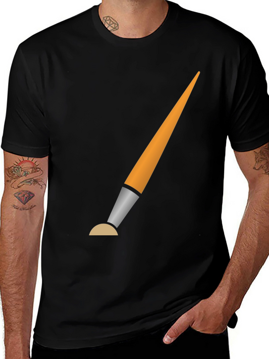 Brush Graphic Black T-Shirt