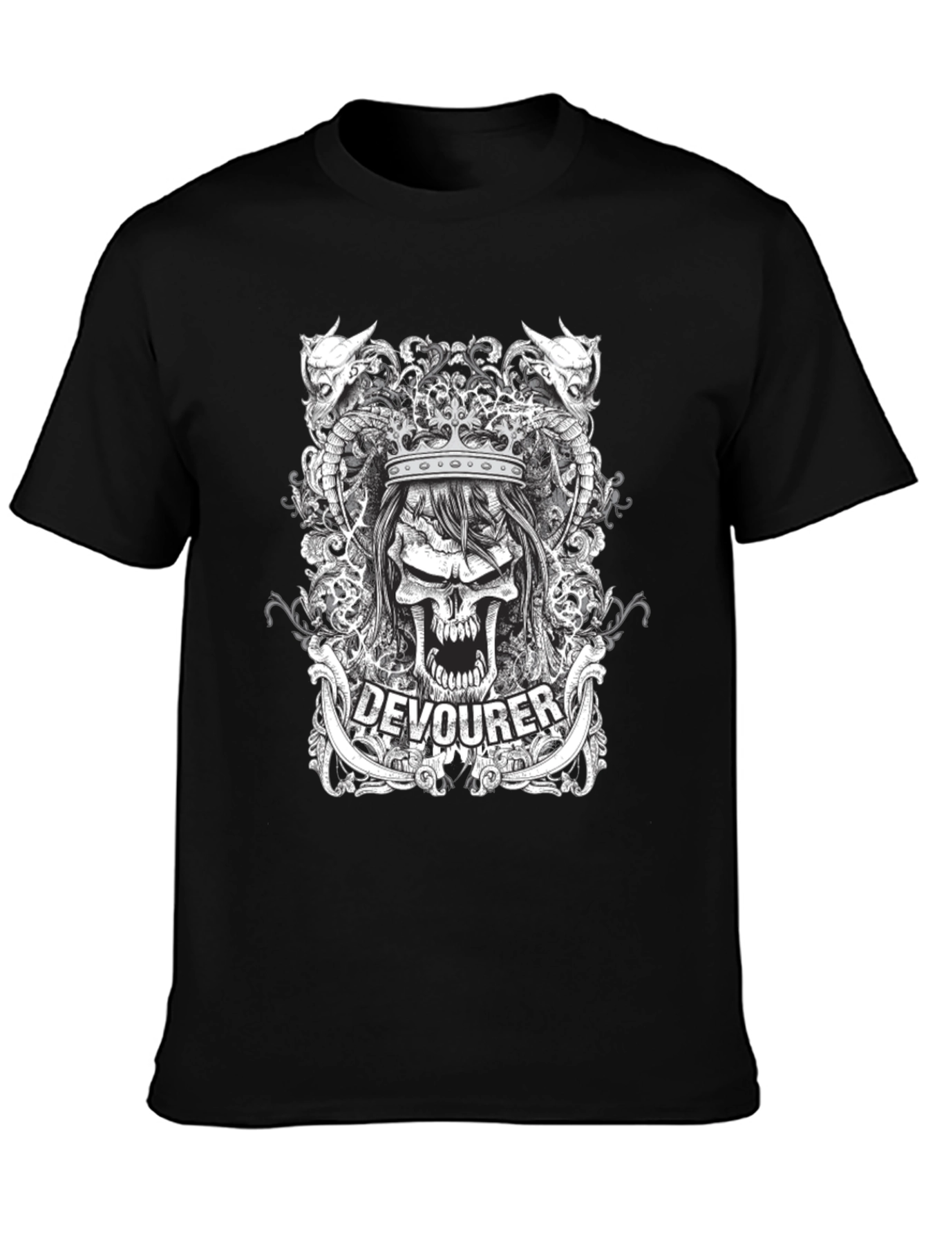 Devourer Graphic Print Black T-Shirt
