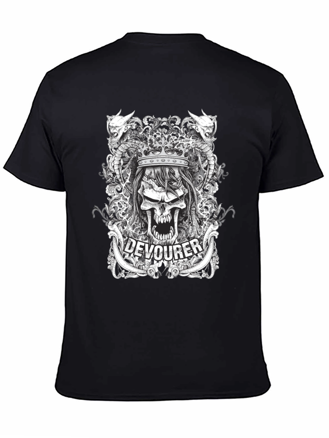 Devourer Graphic Print Black T-Shirt