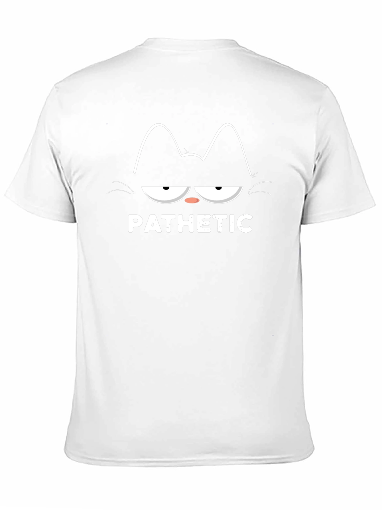 Pathetic Cat Graphic T-Shirt - Black
