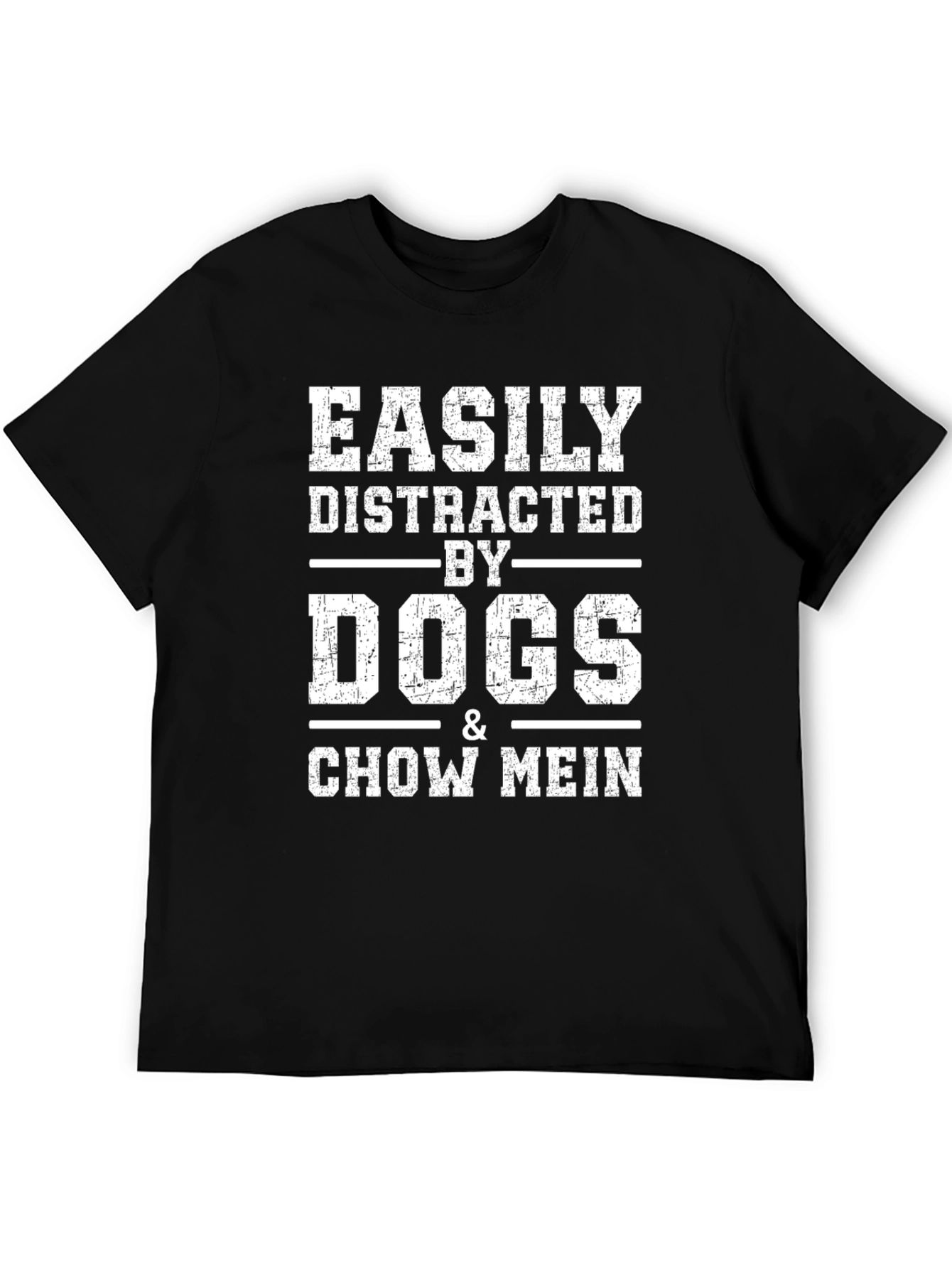 Easily Distracted By Dogs & Chow Mein Graphic T-Shirt