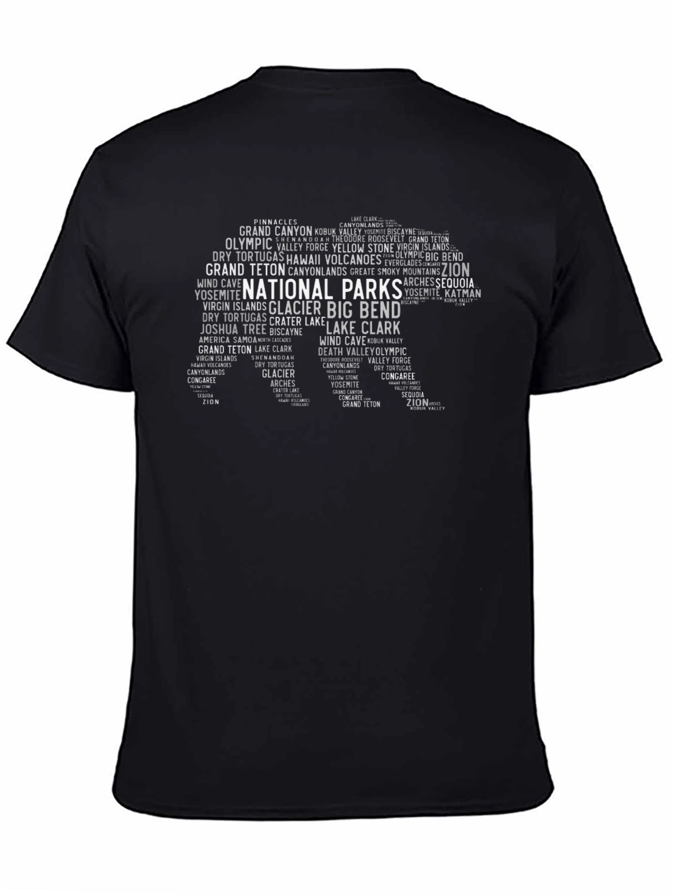 National Parks Word Art T-Shirt