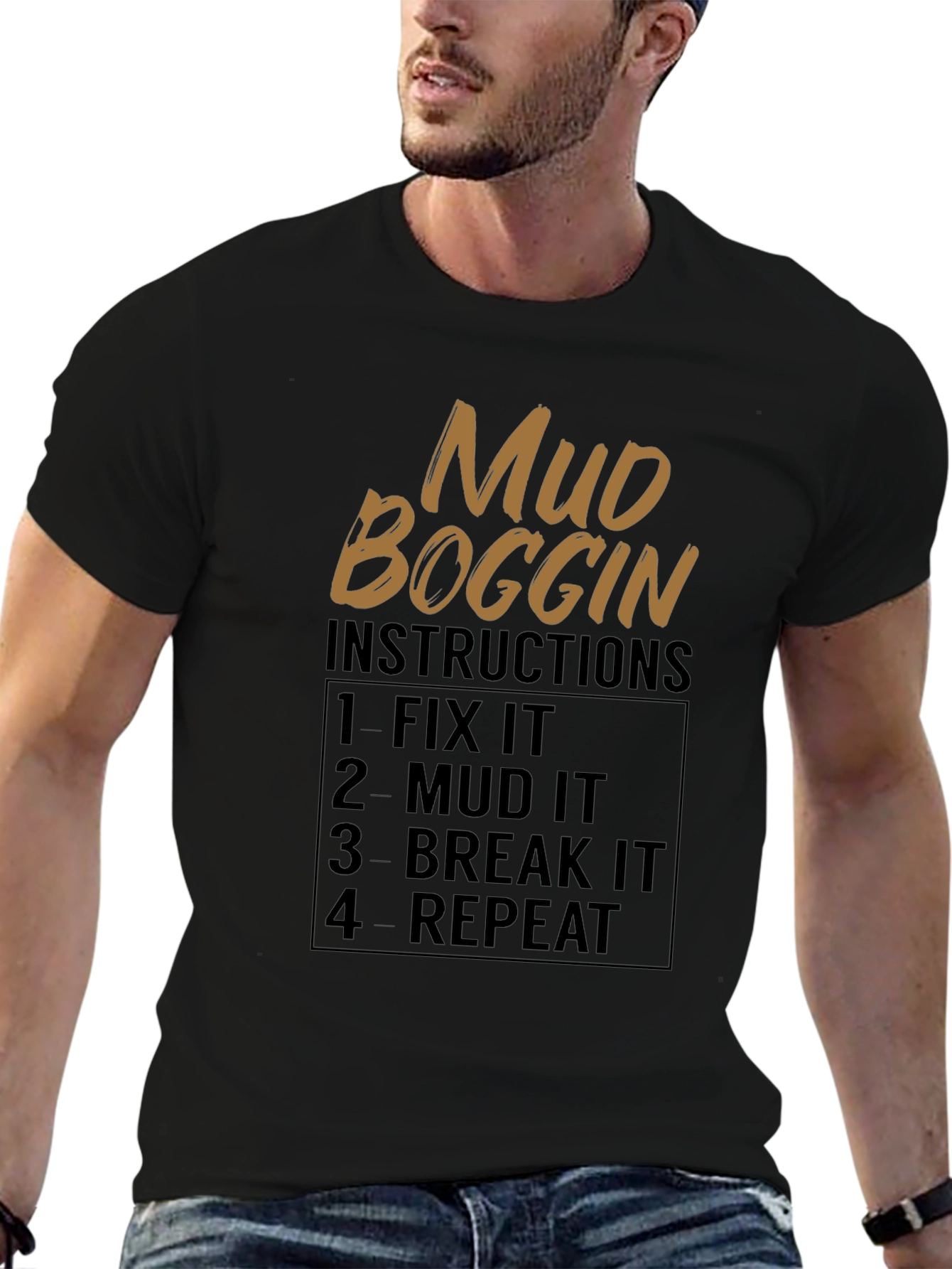 Mud Boggin Instructions Graphic Tee