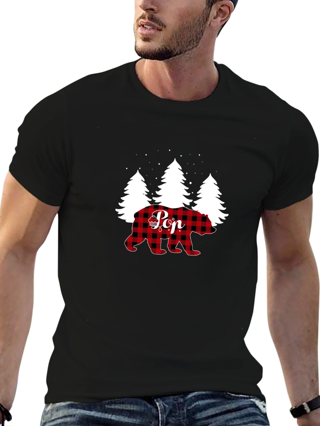 Plaid Bear Pop T-Shirt