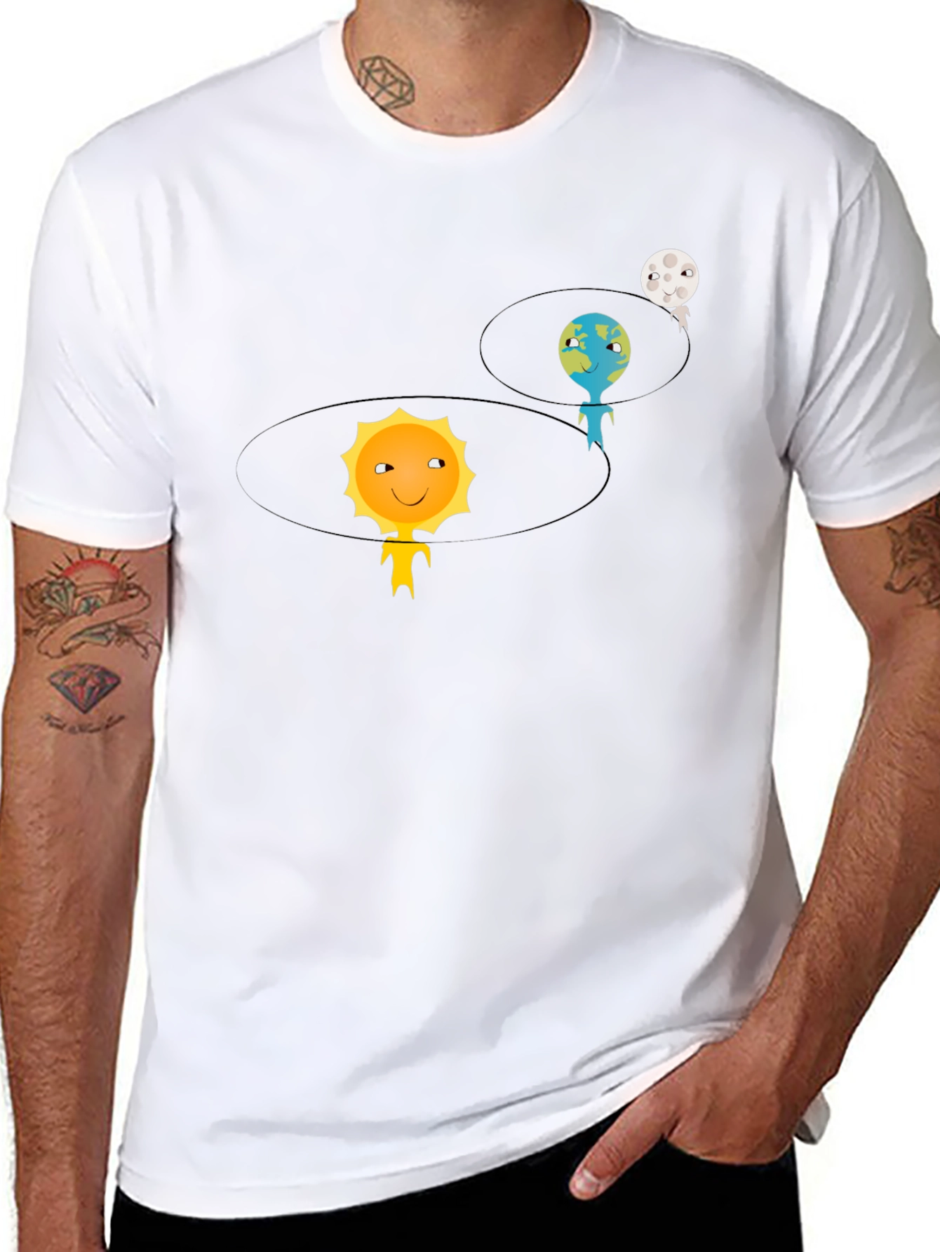 Solar System Graphic Tee - Black Cotton