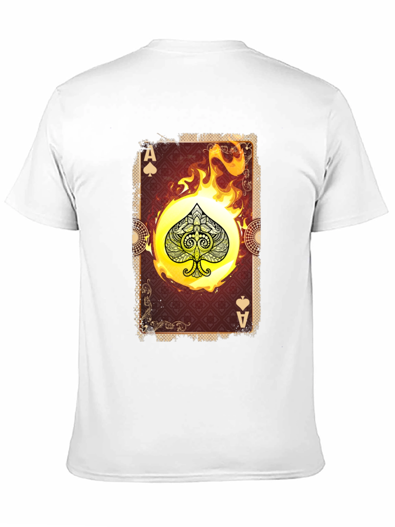 Ace of Spades Graphic T-Shirt - Burning Card Design