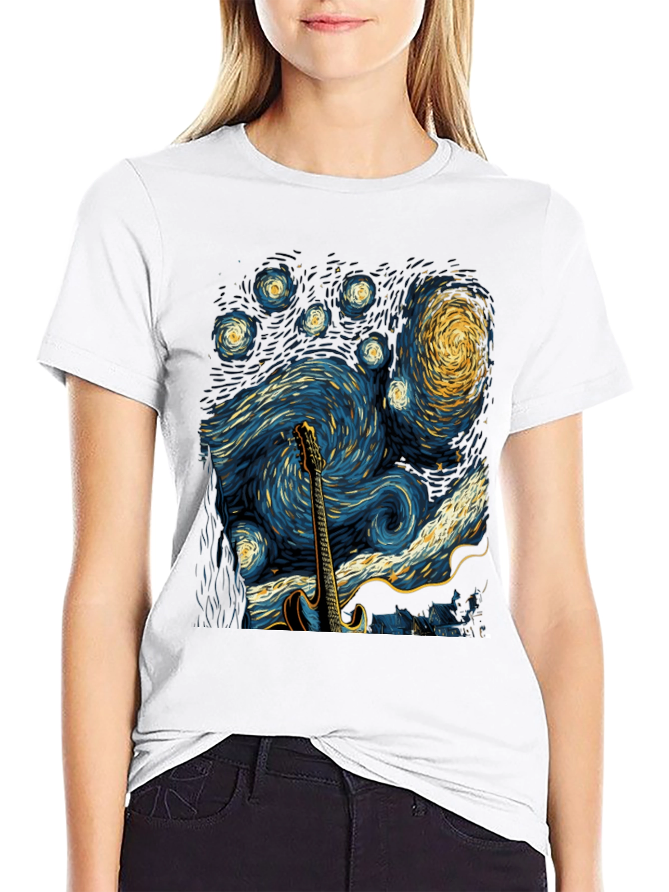 Starry Night Guitar T-Shirt