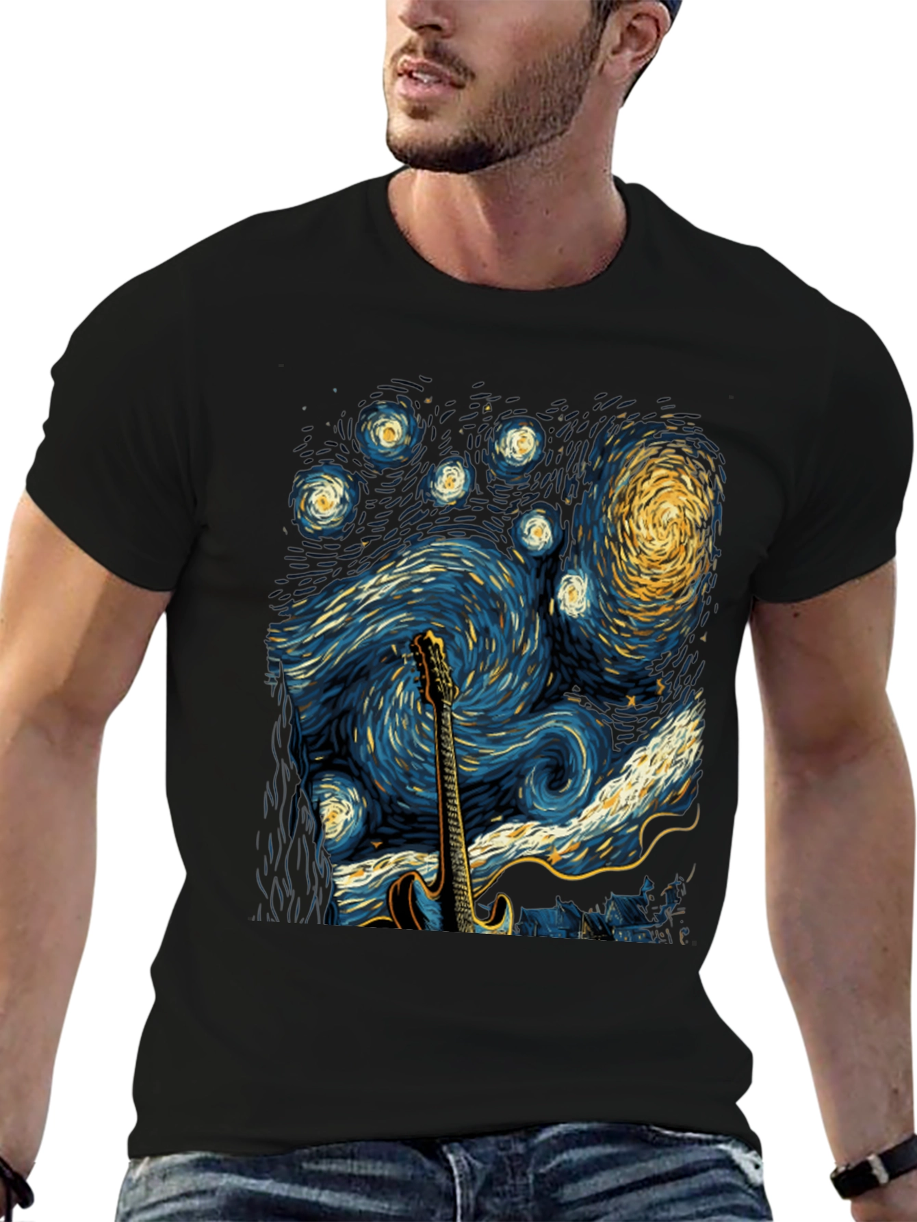 Starry Night Guitar T-Shirt