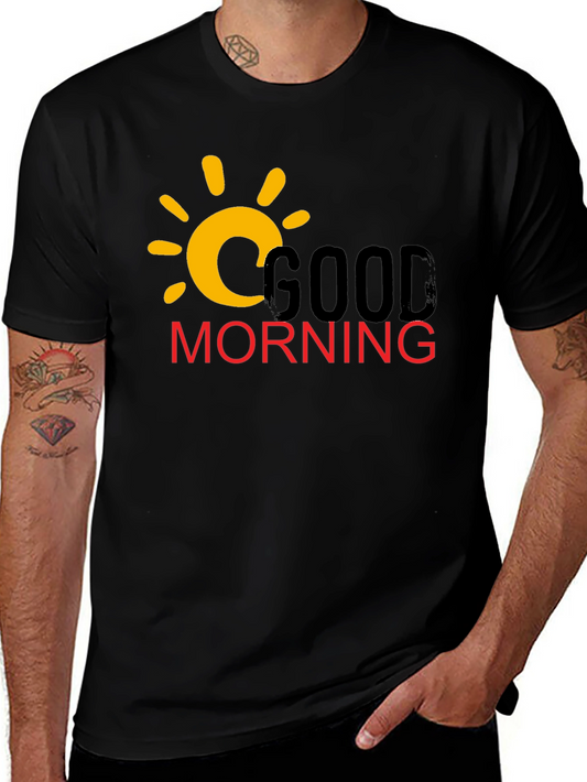 Good Morning Graphic T-Shirt - Casual Black Tee