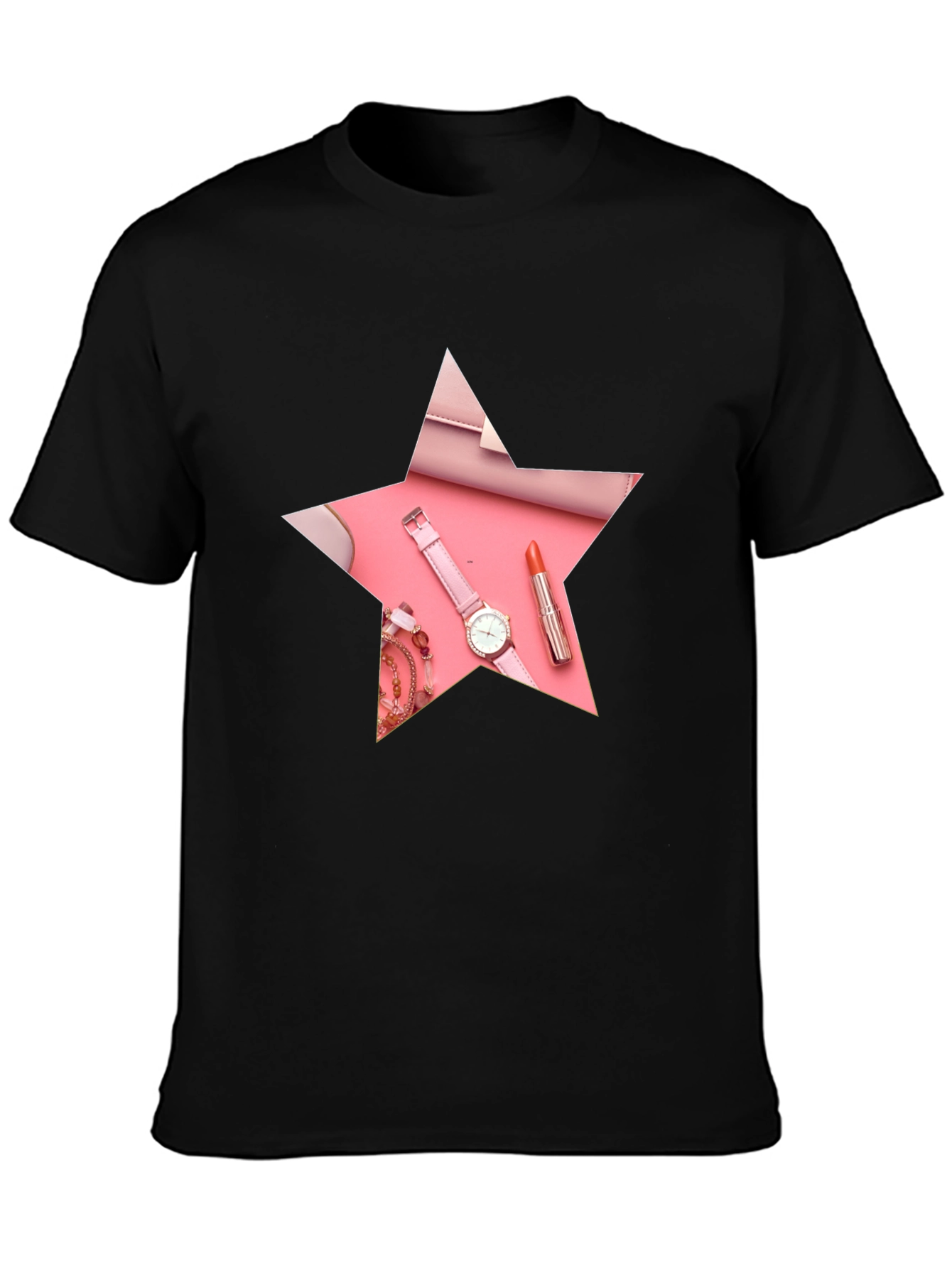 Star Design T-Shirt with Pink Accessories