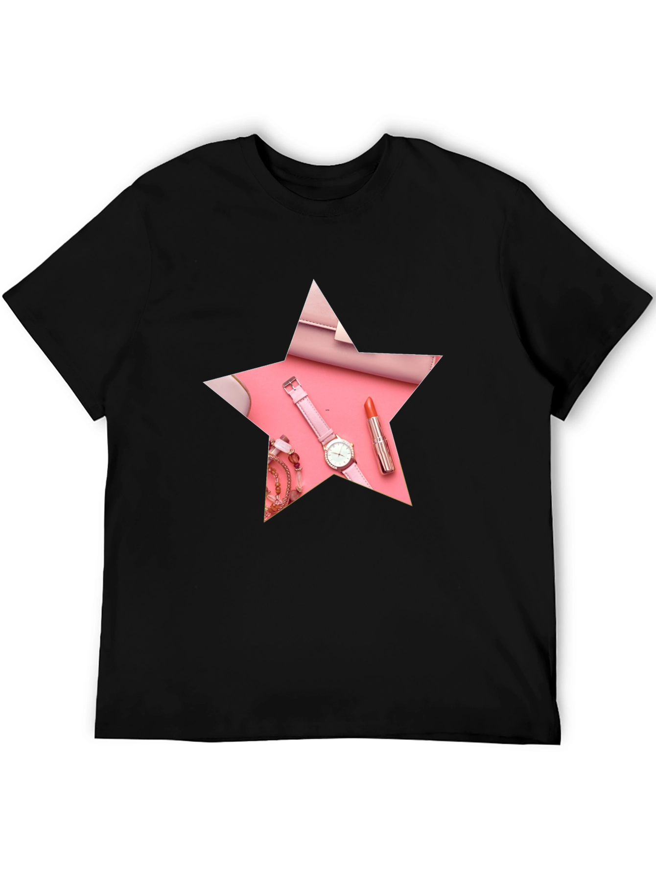 Star Design T-Shirt with Pink Accessories