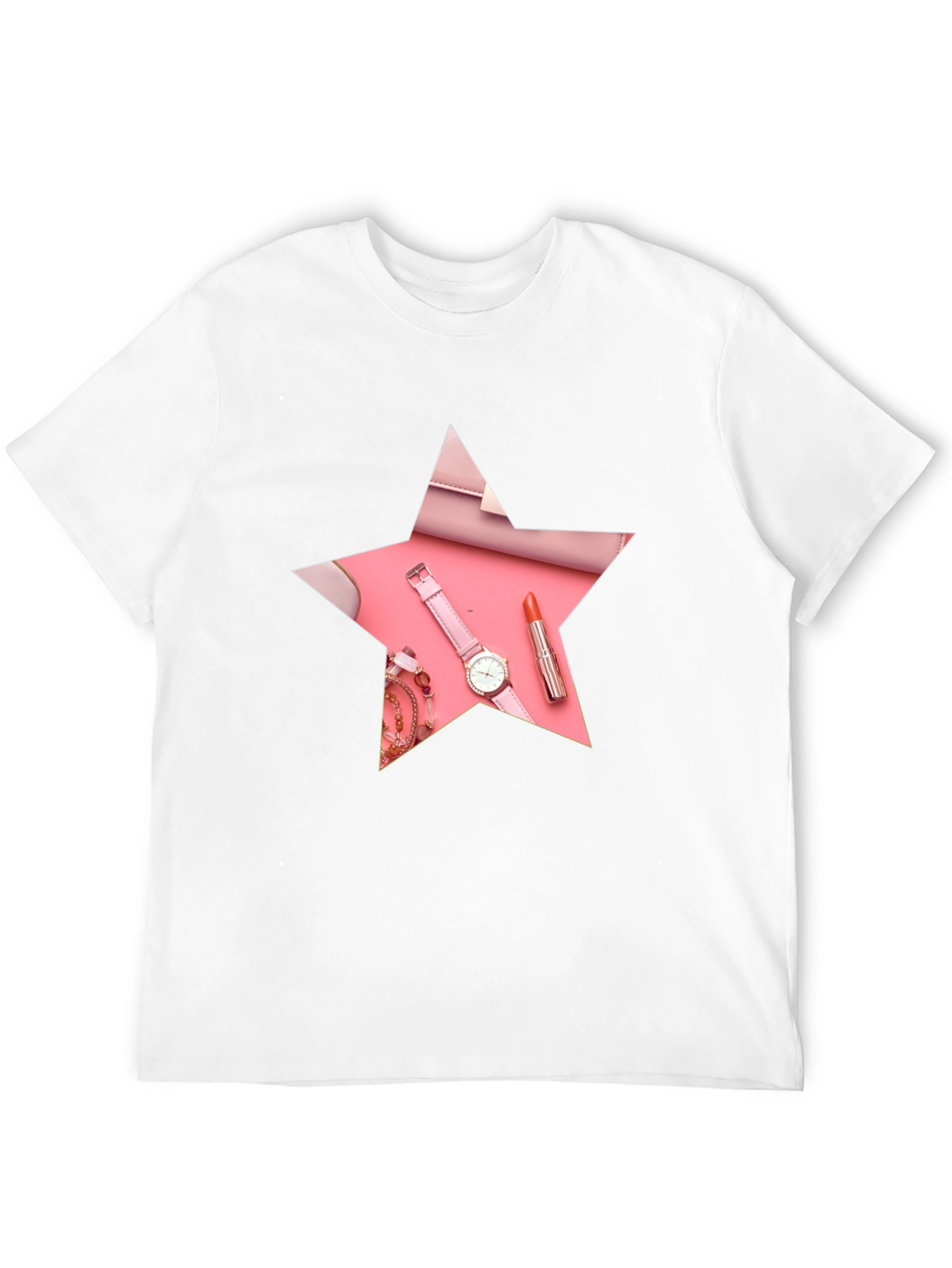Star Design T-Shirt with Pink Accessories
