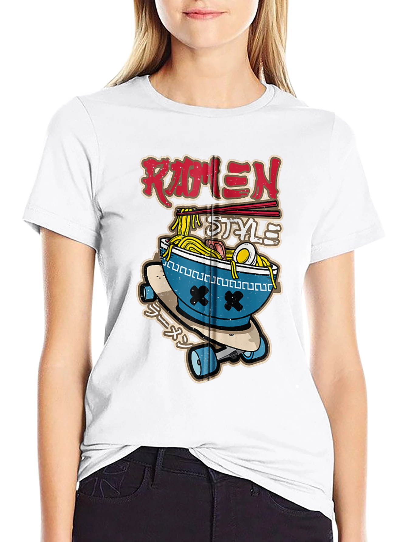 Ramen Skate T-Shirt - Edgy Japanese Style