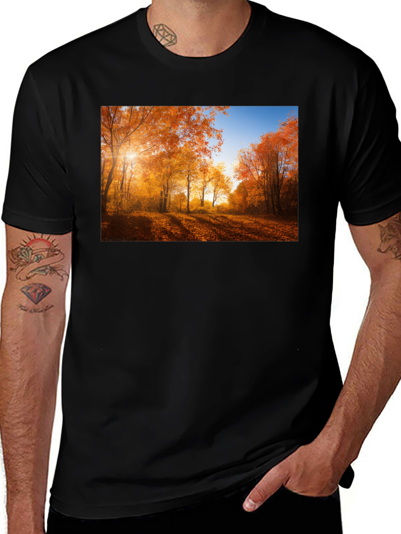 Autumn Forest Graphic T-Shirt - Nature Inspired Tee