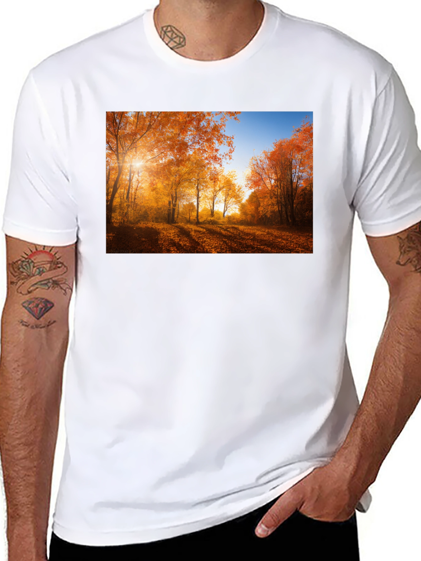 Autumn Forest Graphic T-Shirt - Nature Inspired Tee