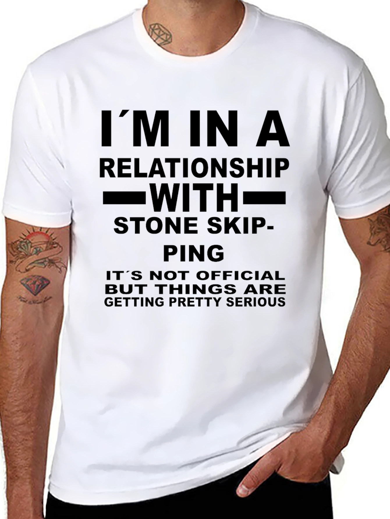 Stone Skipping Relationship T-Shirt Funny