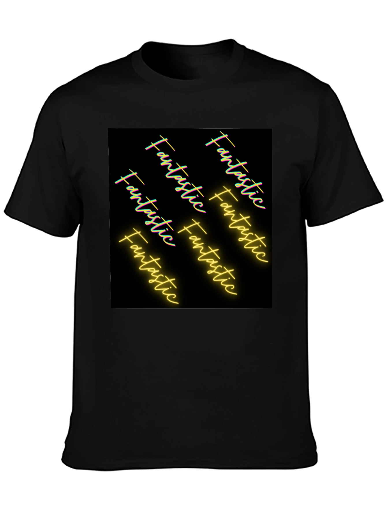 Fantastic Graphic Tee - Black Cotton Casual