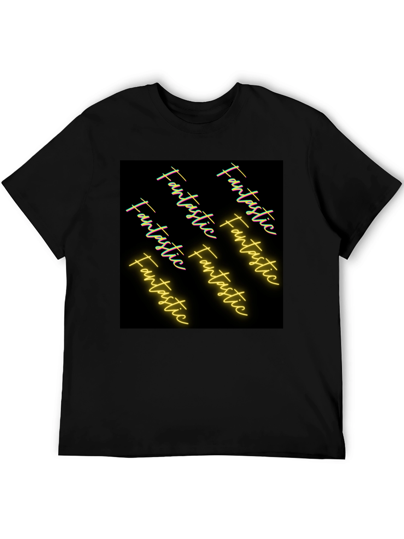 Fantastic Graphic Tee - Black Cotton Casual
