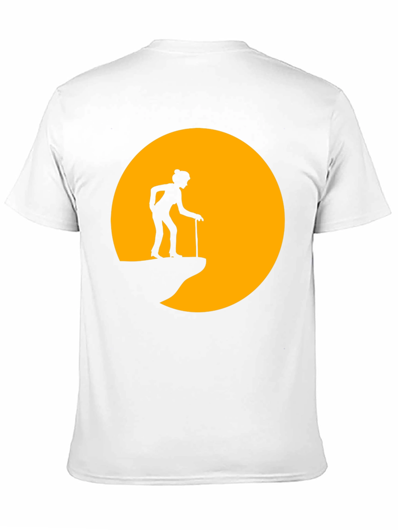 Silhouette Old Lady on a Cliff T-Shirt
