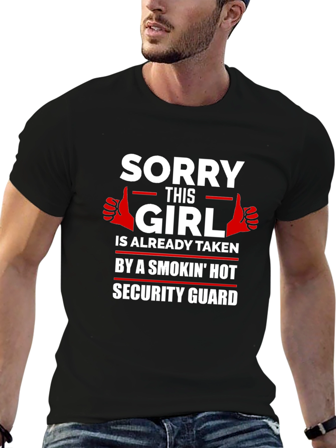 Sorry This Girl Taken Security Guard Graphic Tee