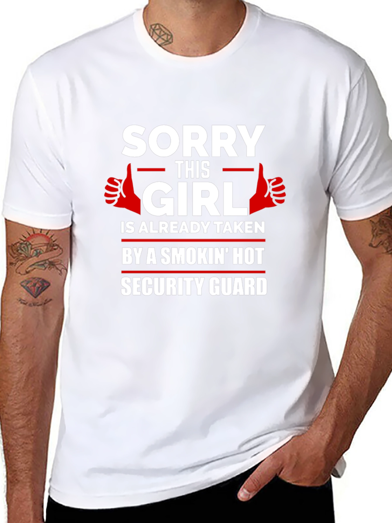 Sorry This Girl Taken Security Guard Graphic Tee