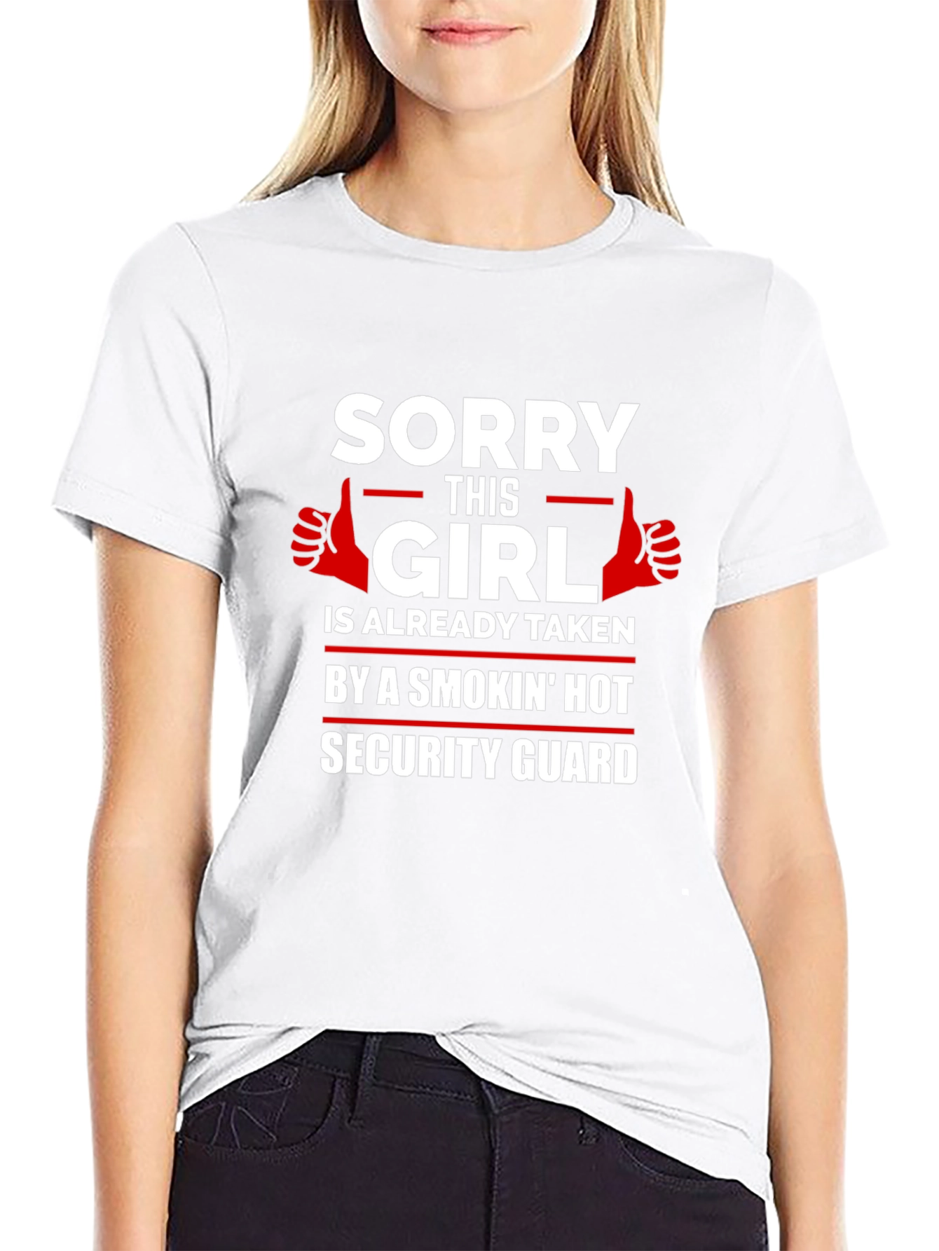 Sorry This Girl Taken Security Guard Graphic Tee