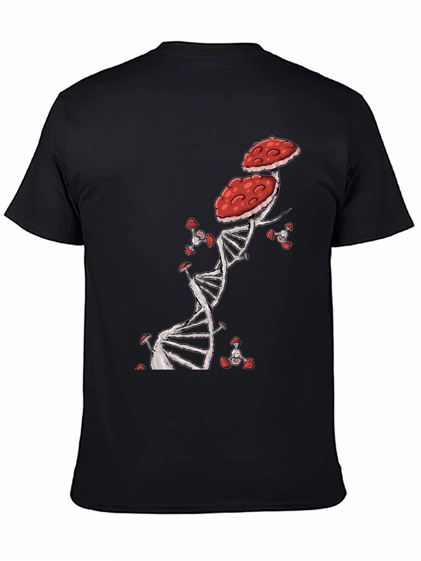 Mushroom DNA T-Shirt - Nature & Science Fusion