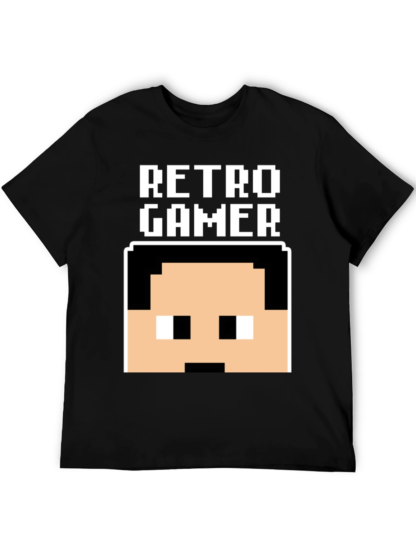 Retro Gamer Pixel Art Black T-Shirt