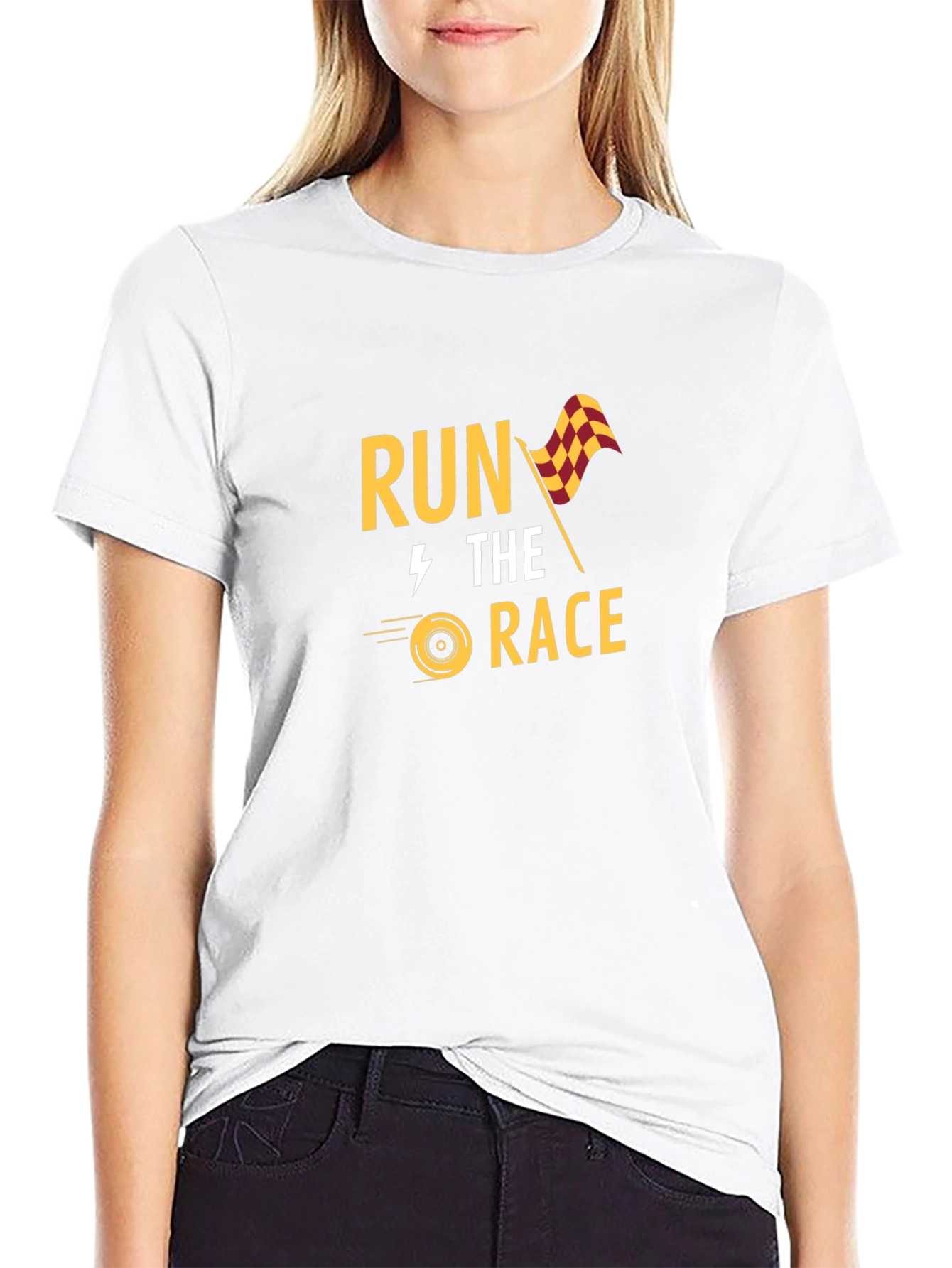 Run the Race Graphic Tee - Black