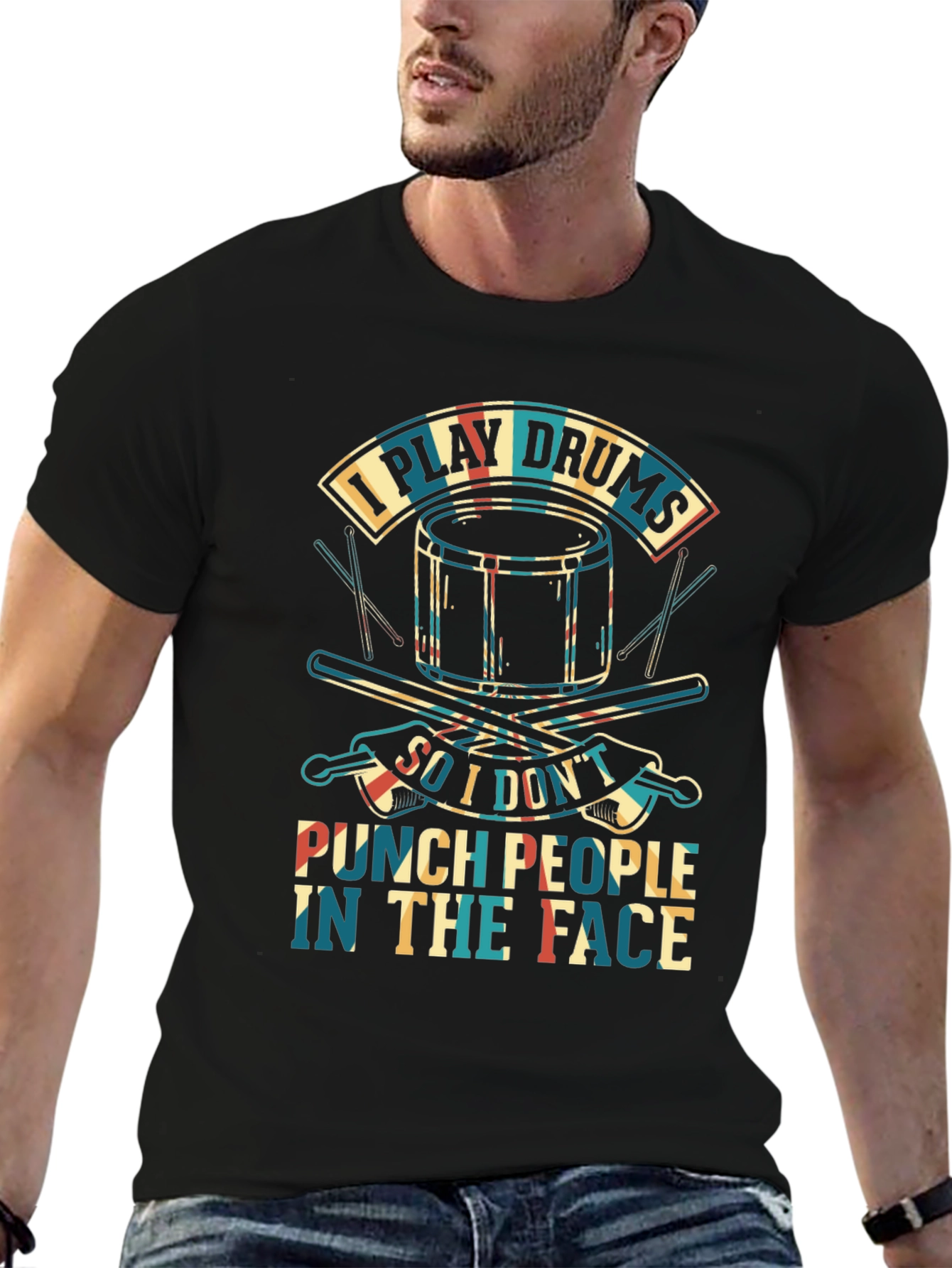 I Play Drums Graphic T-Shirt