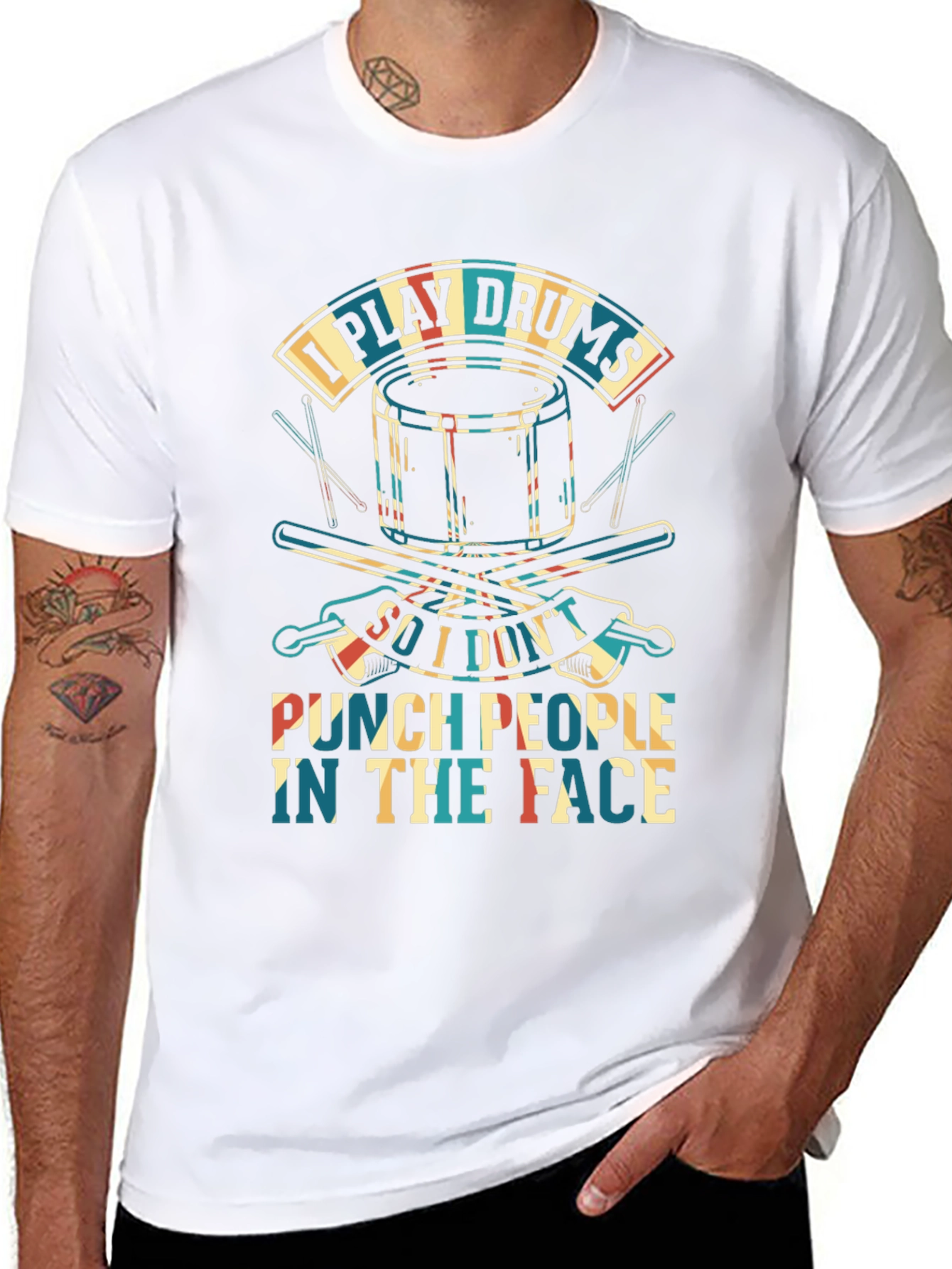 I Play Drums Graphic T-Shirt