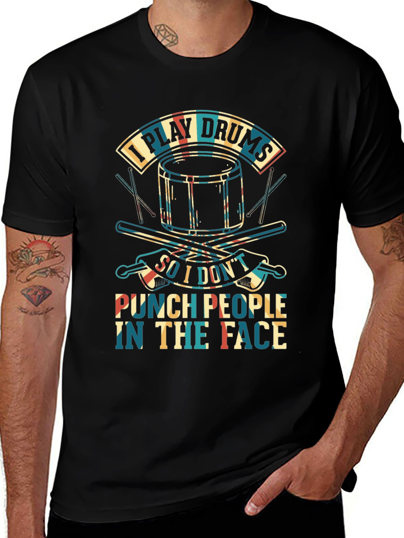 I Play Drums Graphic T-Shirt
