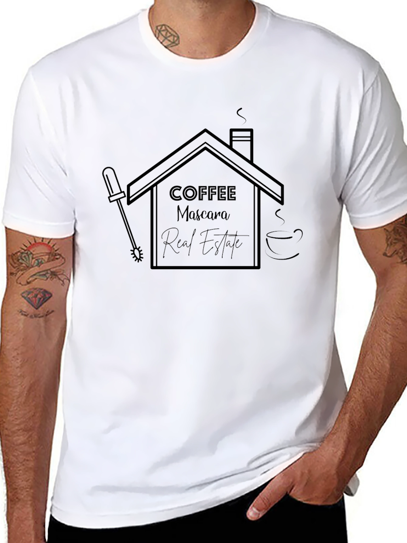 Coffee Mascara Real Estate Graphic T-Shirt