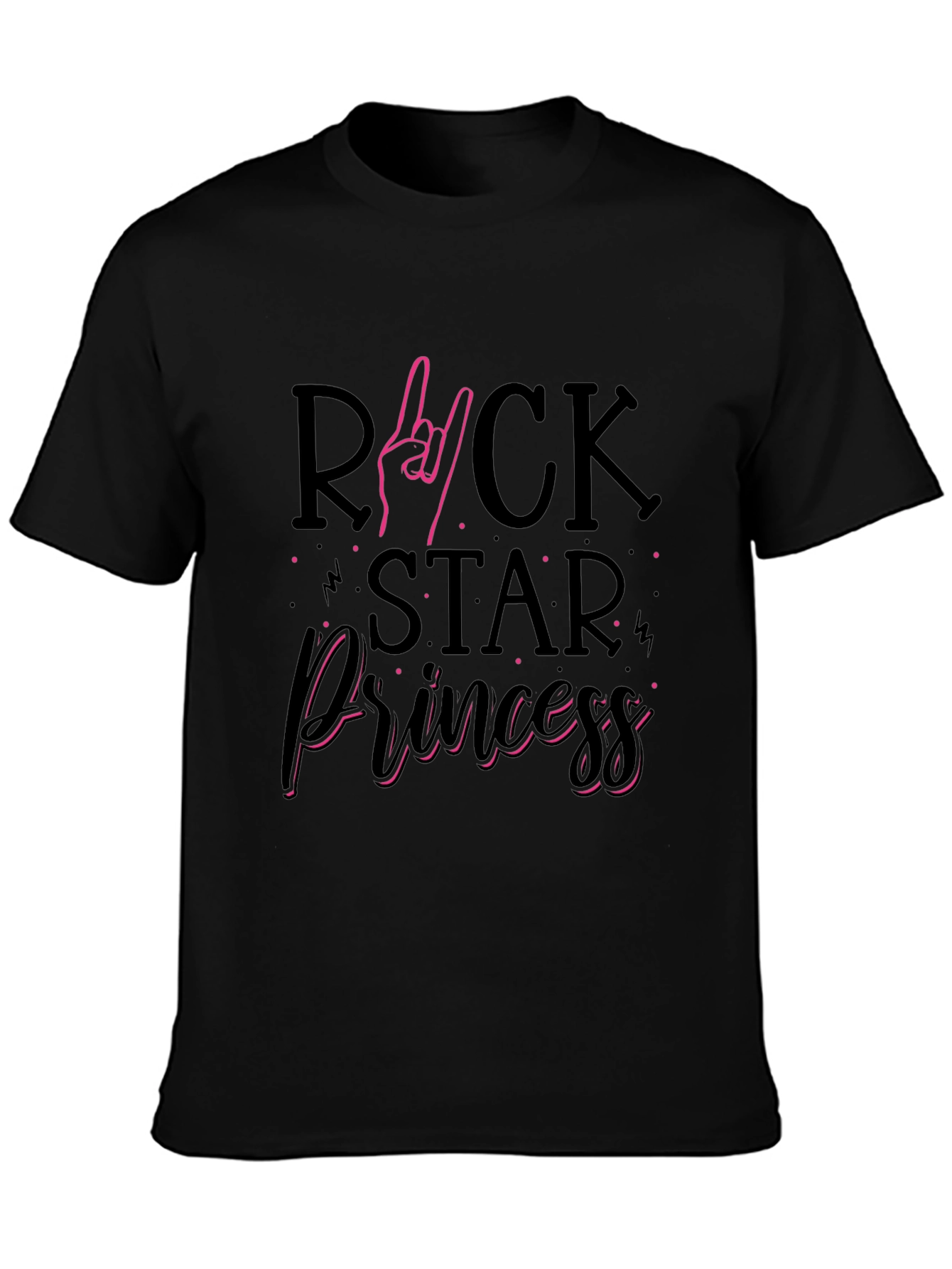 Rock Star Princess Black T-Shirt