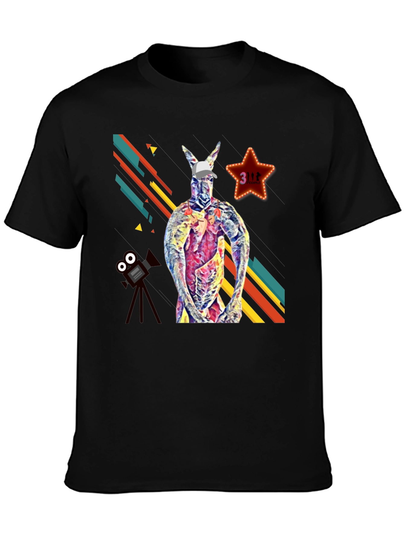 Kangaroo Star Mens Graphic T-Shirt
