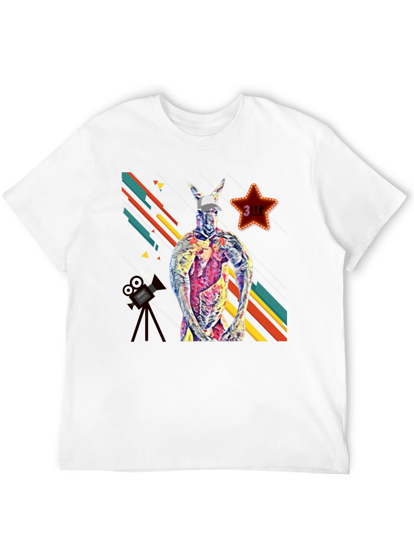 Kangaroo Star Mens Graphic T-Shirt