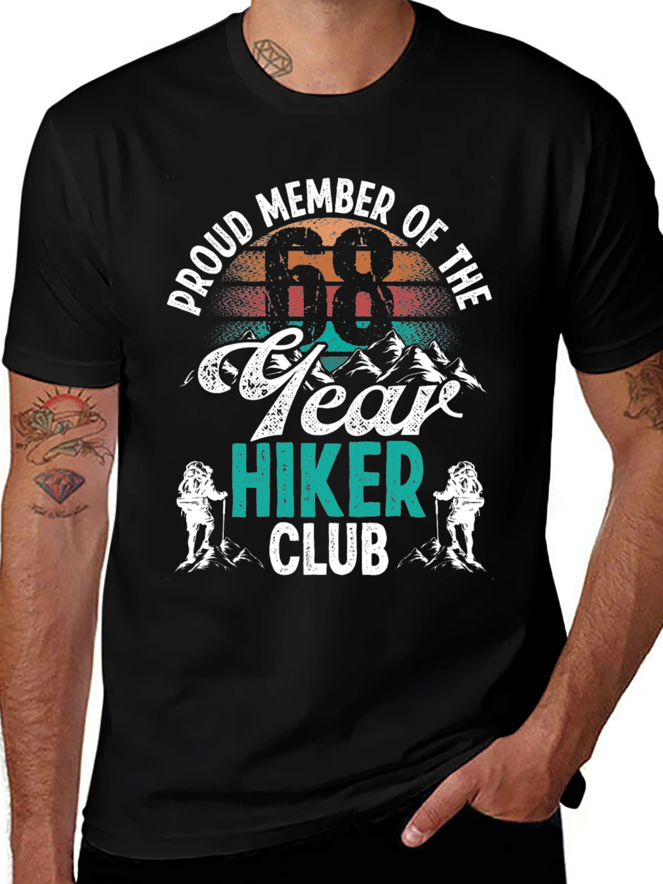 Proud 68 Year Hiker Club T-Shirt