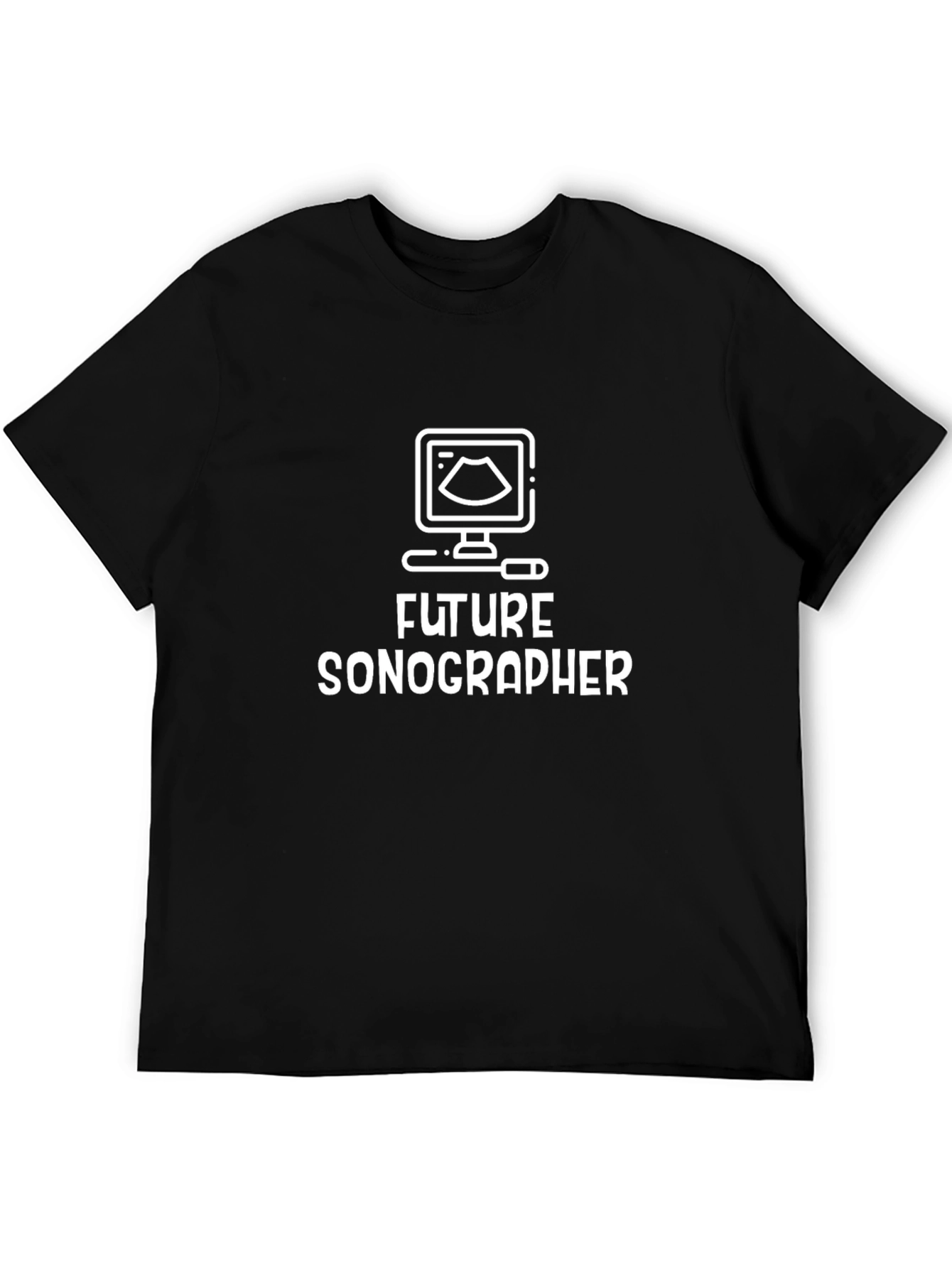 Future Sonographer Black T-Shirt - Ultrasound Design