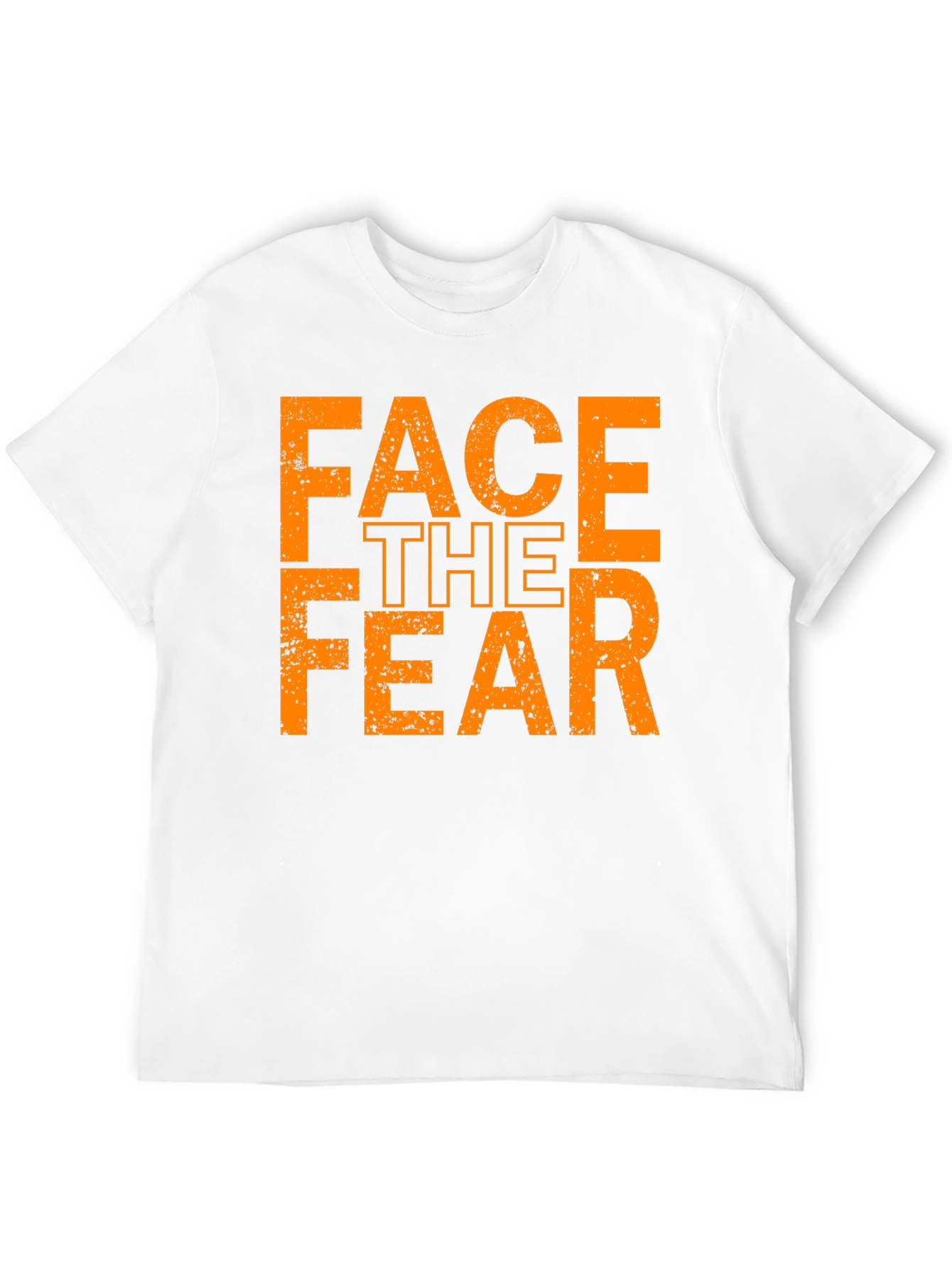 Face The Fear Graphic Tee - Black Cotton T-Shirt