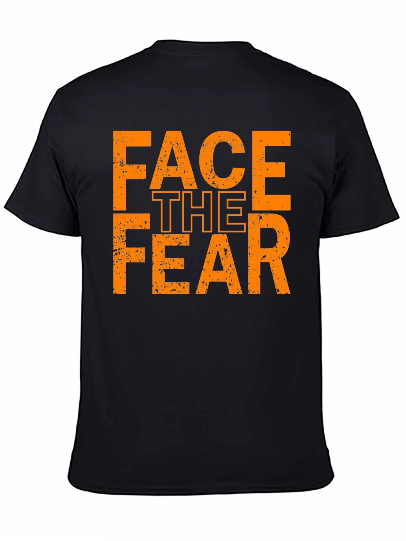 Face The Fear Graphic Tee - Black Cotton T-Shirt