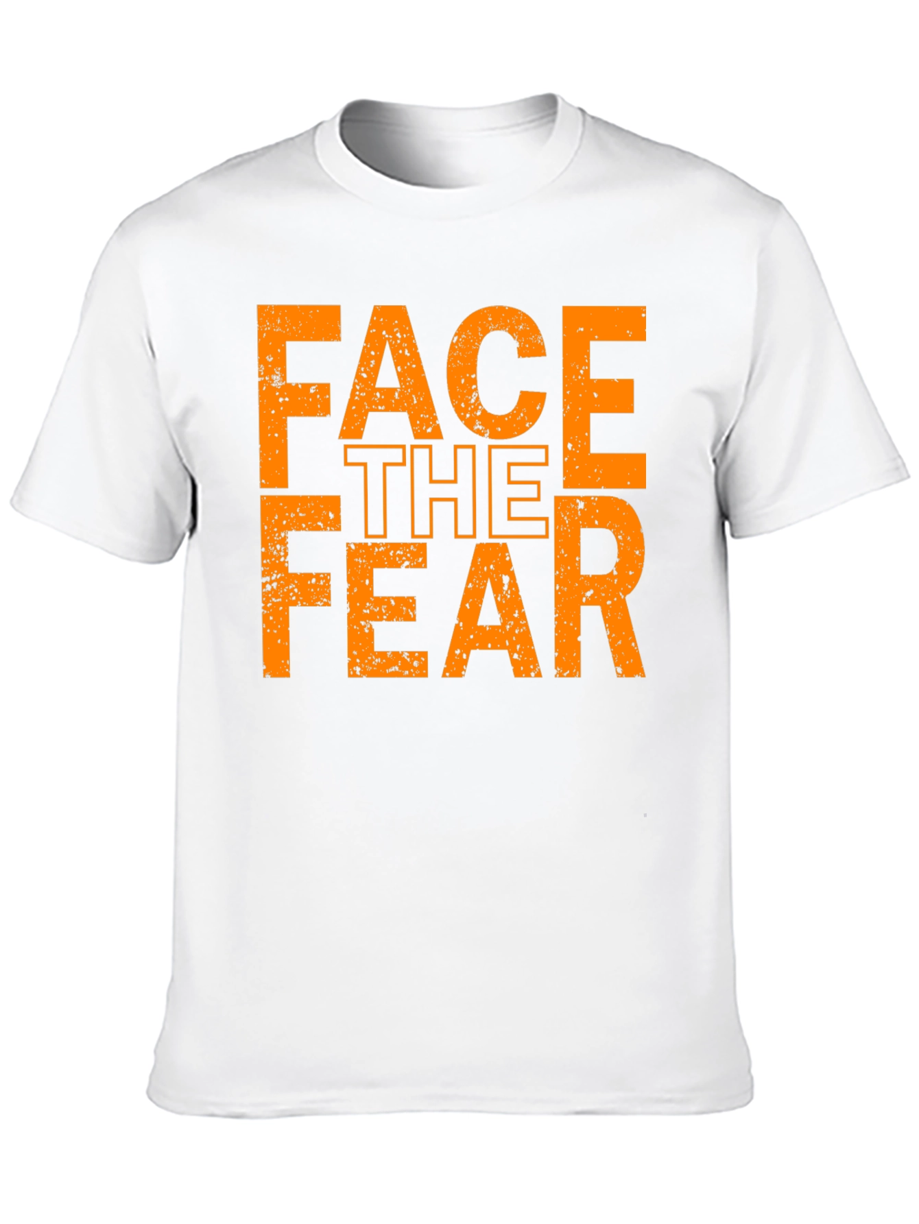 Face The Fear Graphic Tee - Black Cotton T-Shirt